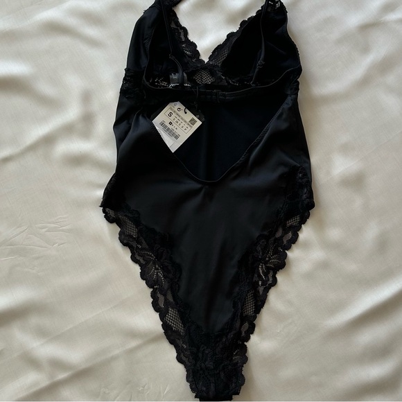 NWT 🖤 Zara Body Suit Lace Black Size S - Picture 4 of 5
